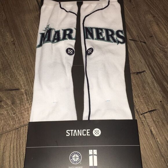 New Seattle Mariners White Team stance baseball socks M are going to playoffs - Picture 1 of 2